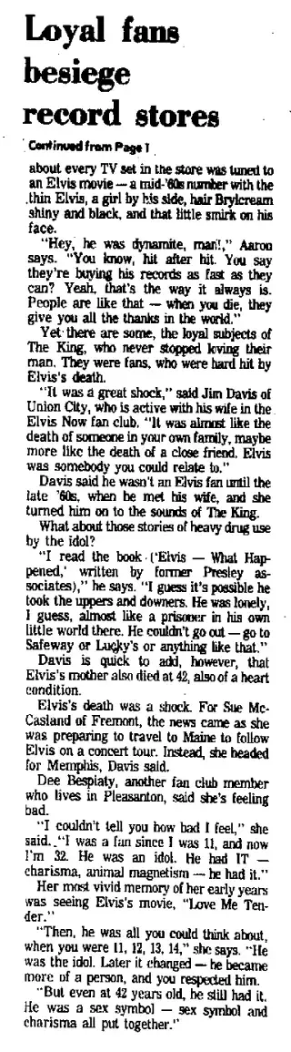 other Newspaper clipping from Aug 17, 1977 5711643