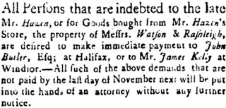 Business Newspaper clipping from Oct 11, 1774 5711970