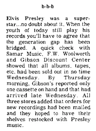 other Newspaper clipping from Aug 19, 1977 5712389