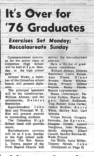 other Newspaper clipping from May 20, 1976 5712545