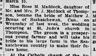 Marriage Newspaper clipping from Feb 7, 1910 5712594