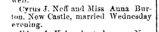 Marriage Newspaper clipping from Mar 11, 1892 5712766