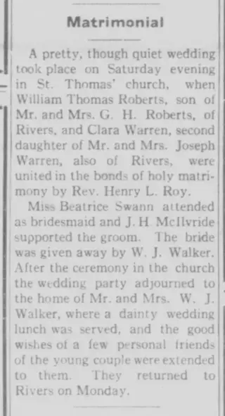 Marriage Newspaper clipping from May 19, 1927 5713324