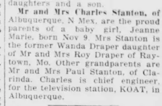 Birth Newspaper clipping from Nov 10, 1955 5713361