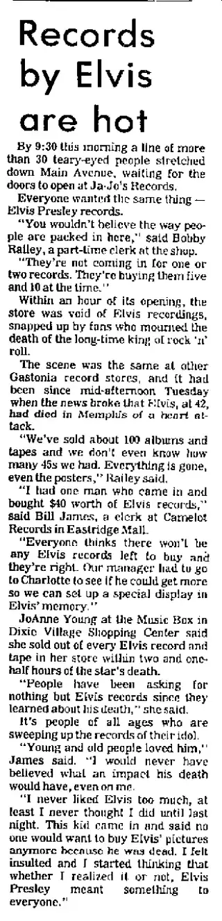 other Newspaper clipping from Aug 17, 1977 5713859