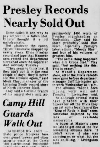 other Newspaper clipping from Aug 18, 1977 5714546