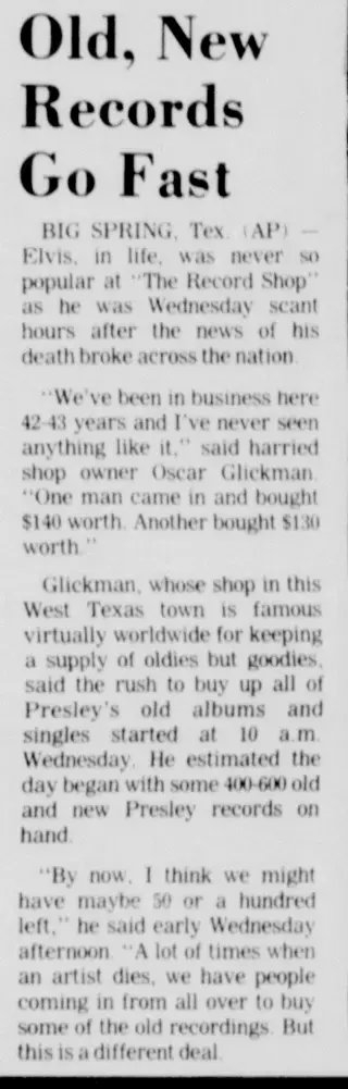 other Newspaper clipping from Aug 18, 1977 5715420