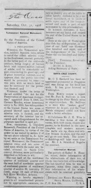 other Newspaper clipping from Oct 31, 1908 5716018