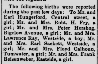 Birth Newspaper clipping from Dec 14, 1906 5716573