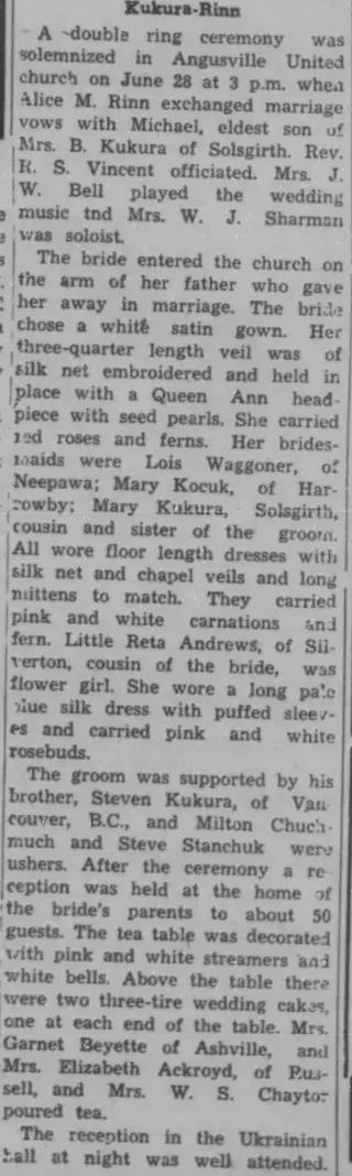 Marriage Newspaper clipping from Jun 17, 1948 5716716