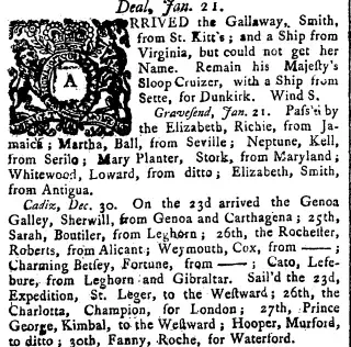 other Newspaper clipping from Jan 23, 1755 5716735