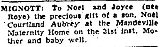 Birth Newspaper clipping from Jan 2, 1951 5718216