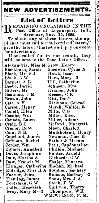 other Newspaper clipping from Nov 25, 1865 5718832