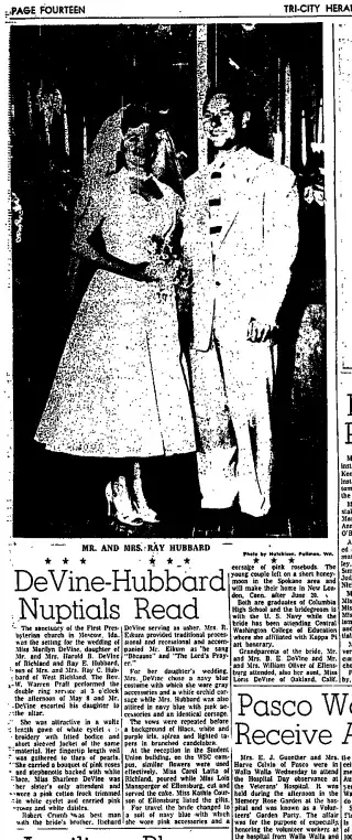 Marriage Newspaper clipping from May 16, 1954 5718969
