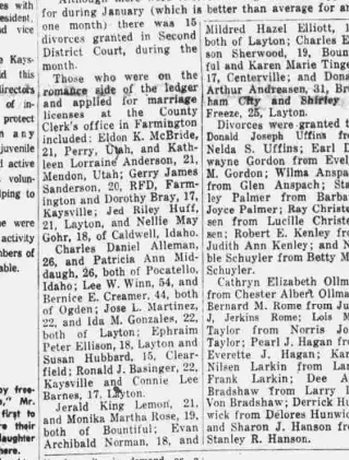 Marriage Newspaper clipping from Feb 9, 1961 5719457