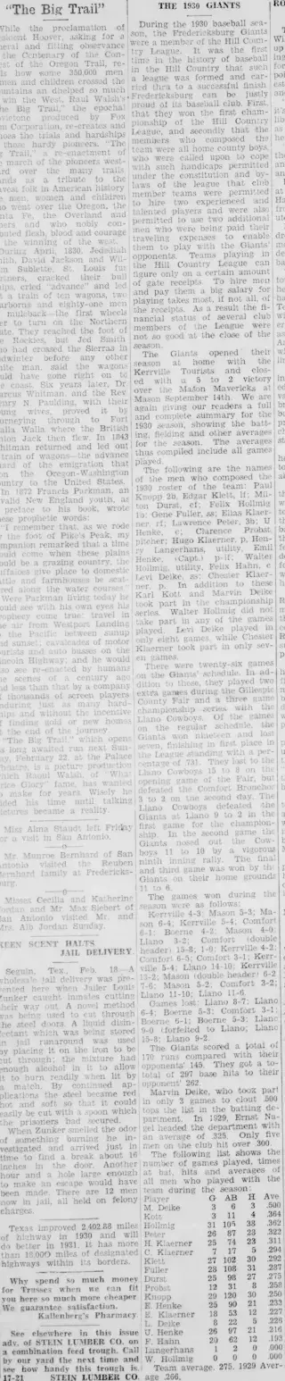 other Newspaper clipping from Feb 20, 1931 5719544