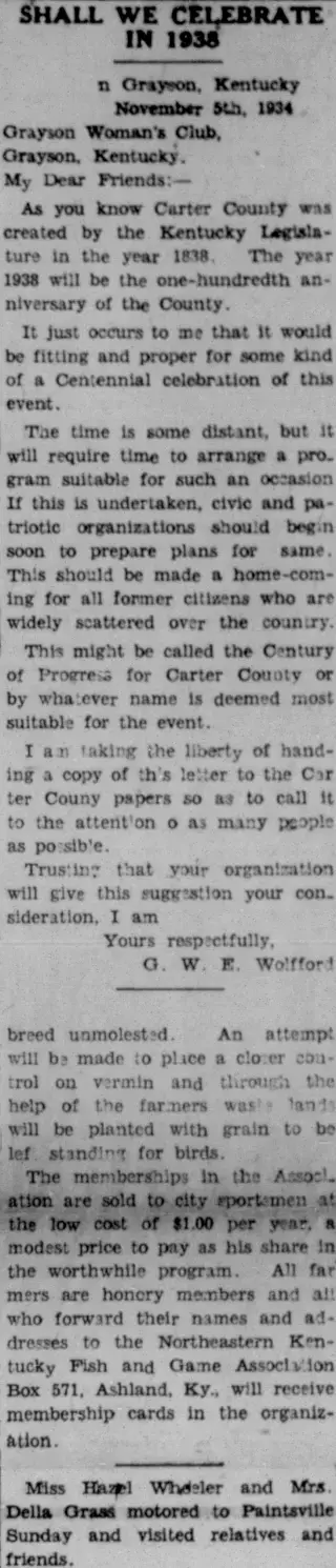 other Newspaper clipping from Nov 8, 1934 5719587