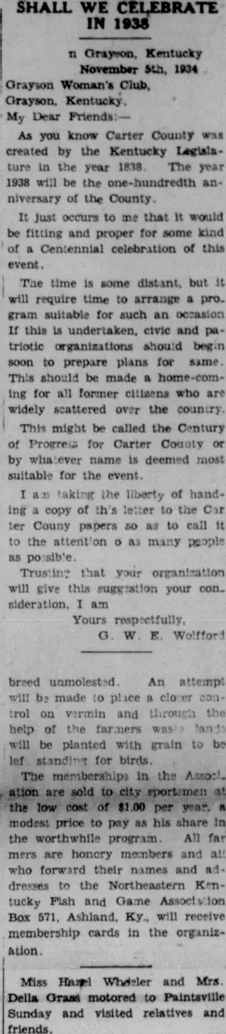 other Newspaper clipping from Nov 8, 1934 5719591