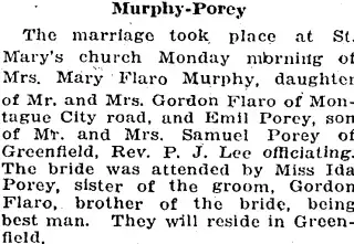 Marriage Newspaper clipping from Oct 11, 1919 5719866