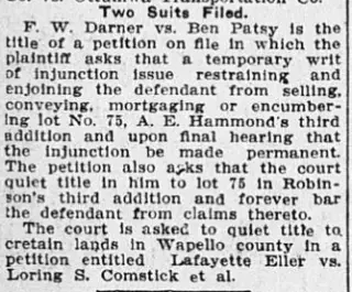 other Newspaper clipping from Feb 18, 1909 5720420