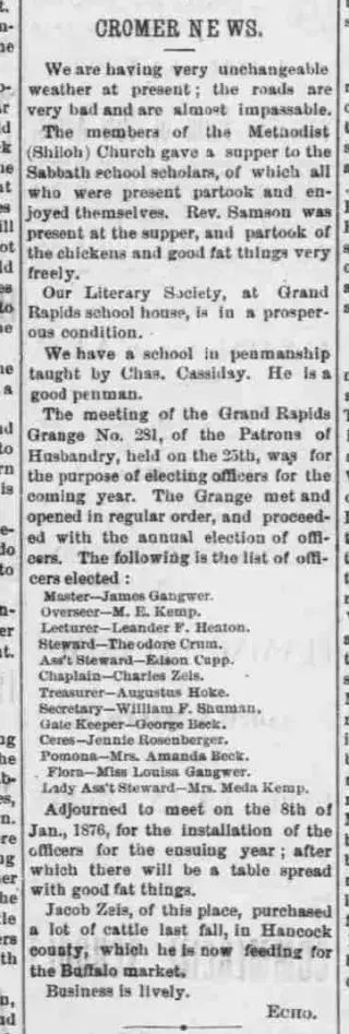 other Newspaper clipping from Dec 30, 1875 5720703