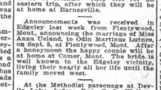 Marriage Newspaper clipping from Sep 29, 1914 5720982