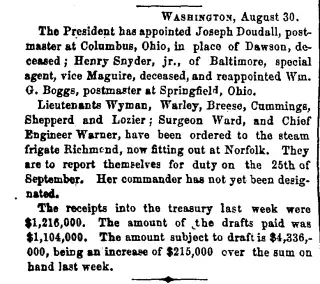 other Newspaper clipping from Aug 31, 1860 5721452