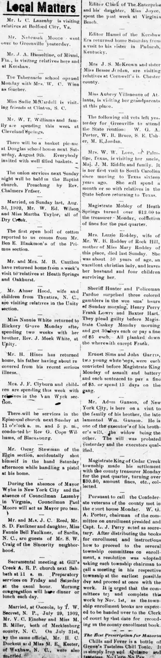 Marriage Newspaper clipping from Aug 6, 1902 5721481