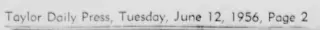 other Newspaper clipping from Jun 12, 1956 5721494