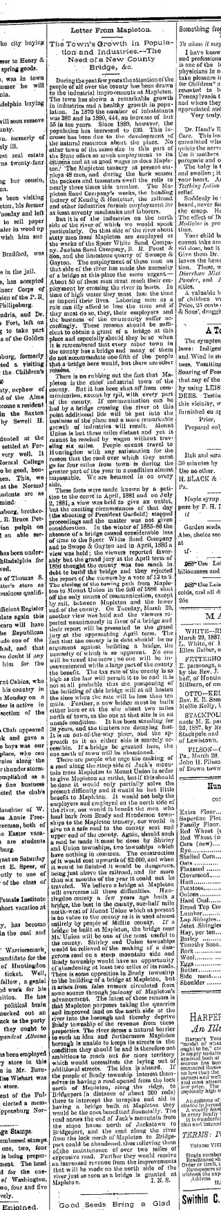 other Newspaper clipping from Apr 7, 1887 5721992