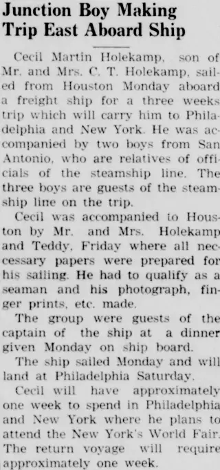 other Newspaper clipping from Jul 20, 1939 5722013