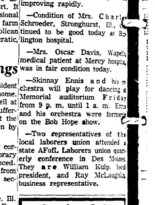 other Newspaper clipping from Jan 14, 1954 5722253