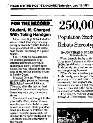 other Newspaper clipping from Jan 12, 1991 5722746