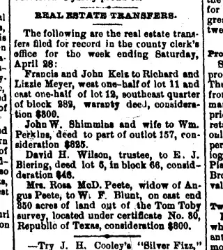 other Newspaper clipping from Apr 28, 1888 5722759
