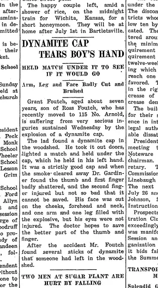 General news Newspaper clipping from Jul 9, 1920 5722886