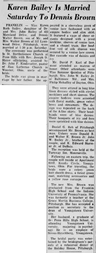 Marriage Newspaper clipping from Aug 14, 1967 5723291