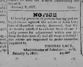 other Newspaper clipping from Jan 22, 1827 5723370