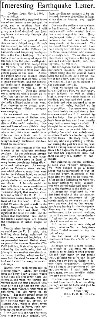 other Newspaper clipping from May 10, 1906 5723424