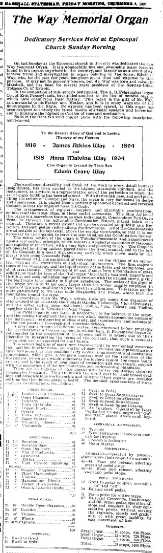 other Newspaper clipping from Dec 6, 1907 5723974