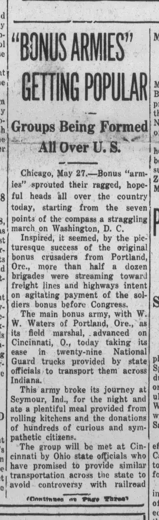 other Newspaper clipping from May 27, 1932 5724562