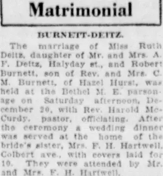 Marriage Newspaper clipping from Dec 22, 1924 5724603