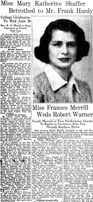 Marriage Newspaper clipping from May 5, 1940 5724789