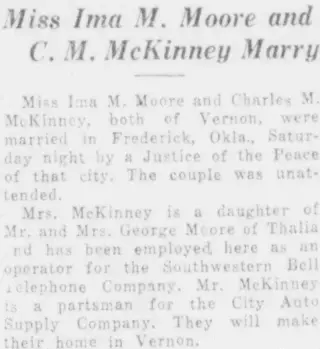 Marriage Newspaper clipping from Nov 23, 1936 5724831