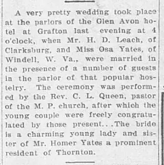 Marriage Newspaper clipping from Dec 19, 1907 5725530