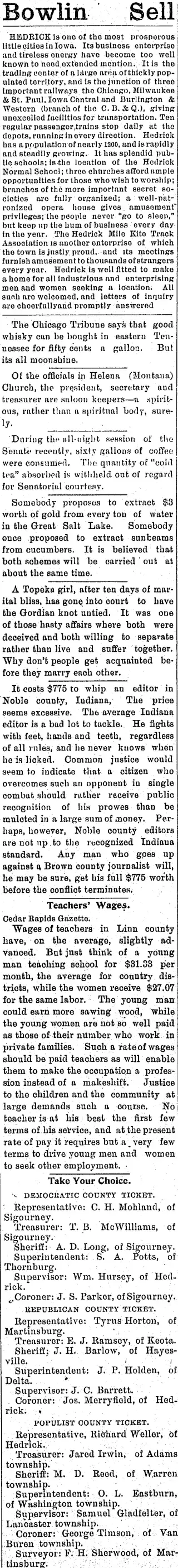 other Newspaper clipping from Oct 25, 1893 5725747