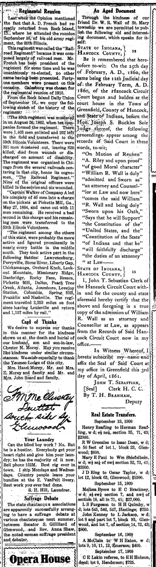 other Newspaper clipping from Sep 27, 1909 5726011