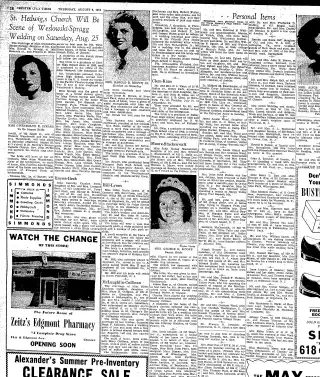 other Newspaper clipping from Aug 9, 1951 5726044