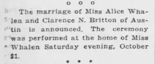 Marriage Newspaper clipping from Nov 14, 1915 5726227