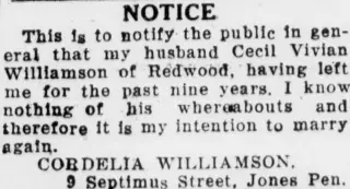Divorce Newspaper clipping from Aug 10, 1929 5726784
