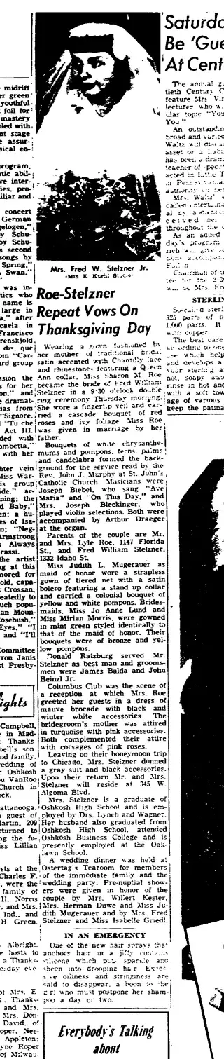 other Newspaper clipping from Nov 26, 1954 5726829